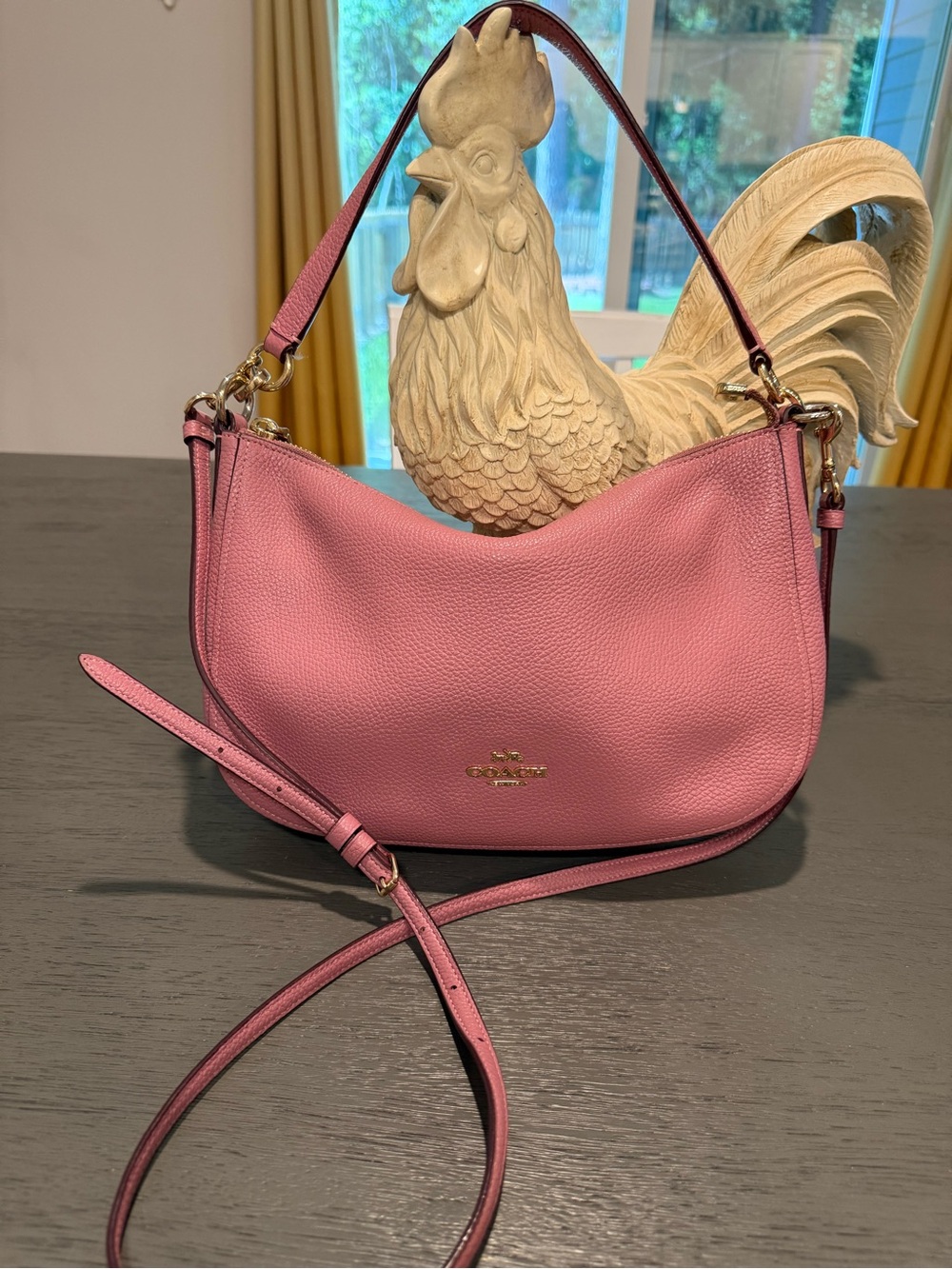 Coach Chelsea Pebbled Leather Shoulder Bag Shadow Pink D1892-56819